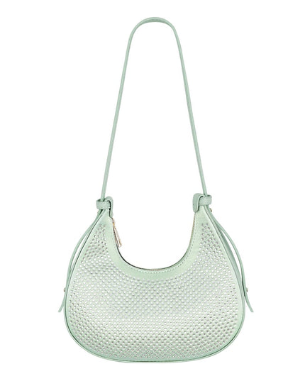 Croissant Bag White Glitters - PU