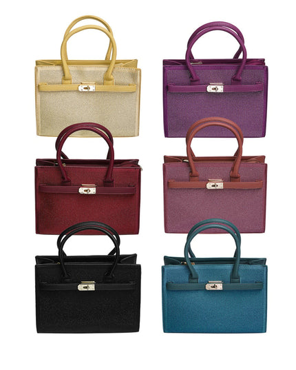 Handbag lock strass - fuchsia