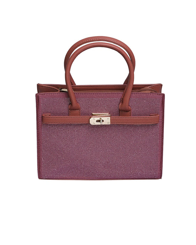 Handbag lock strass - fuchsia