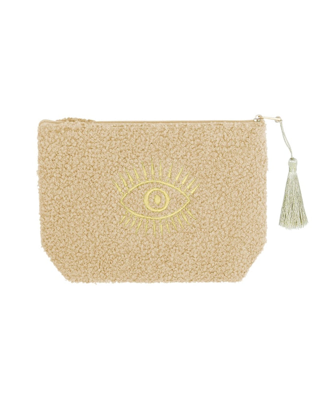 Make-up bag teddy eye - white