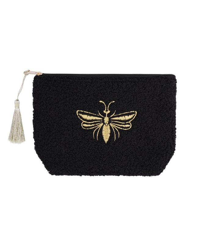 Make-up bag teddy bee - white