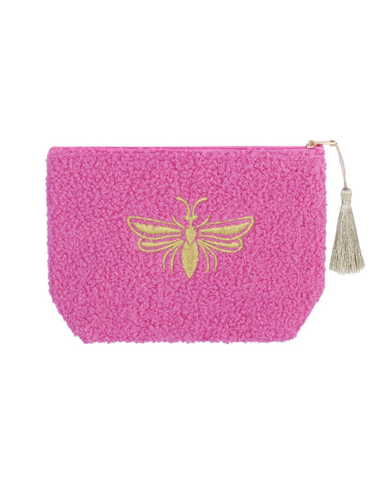 Make-up bag teddy bee - white