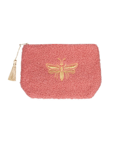 Make-up bag teddy bee - white