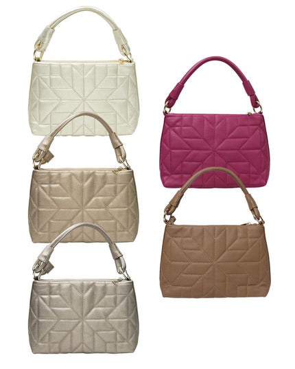 Gestikte handtas bruin