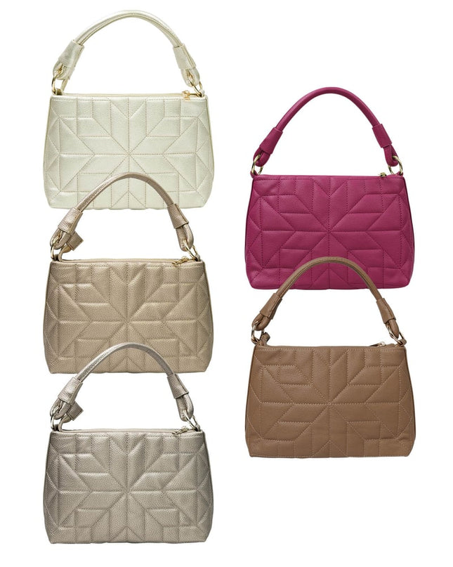 Gestikte handtas bruin