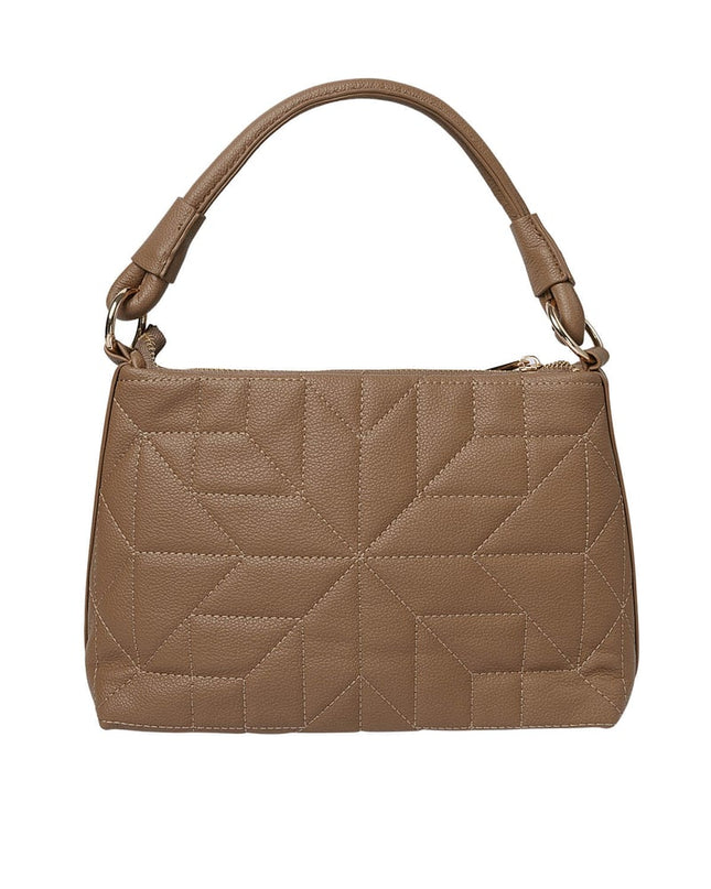 Gestikte handtas bruin