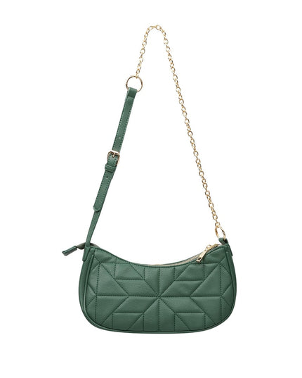 Stitched shoulder bag Gold Color hardware - gray