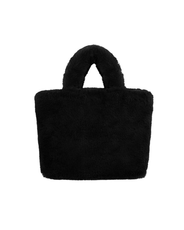 Faux fur city bag small - beige