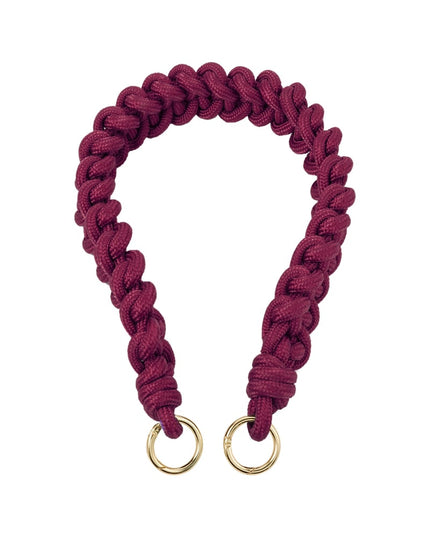 Gevlochten tas strap wijnrood