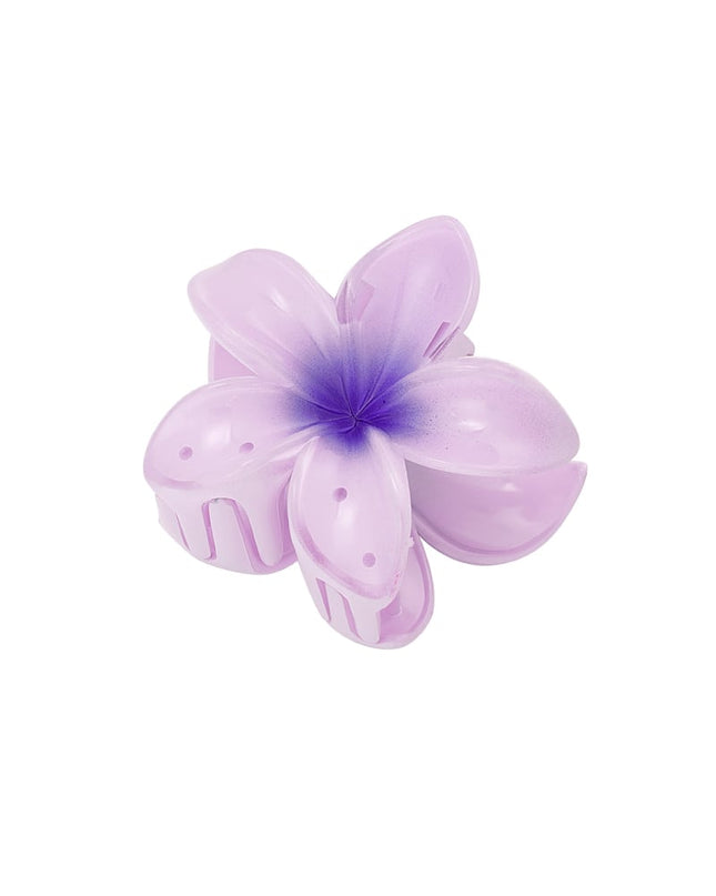 Hair clip with gradient flower Hawaii love - light pink
