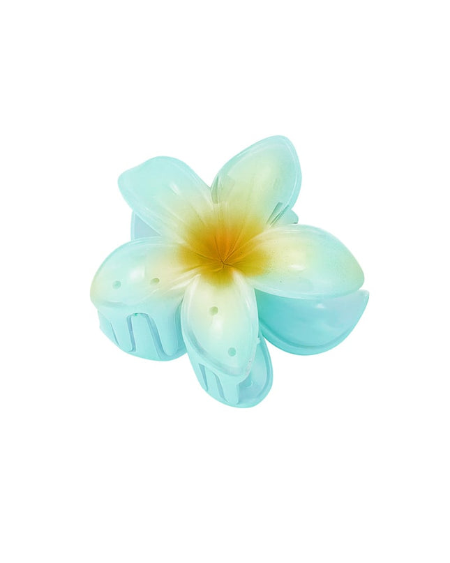 Hair clip with gradient flower Hawaii love - light pink