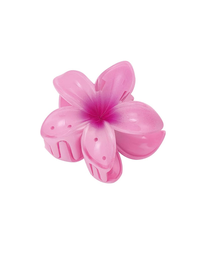 Hair clip with gradient flower Hawaii love - light pink