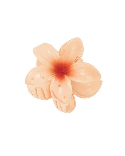 Hair clip with gradient flower Hawaii love - light pink