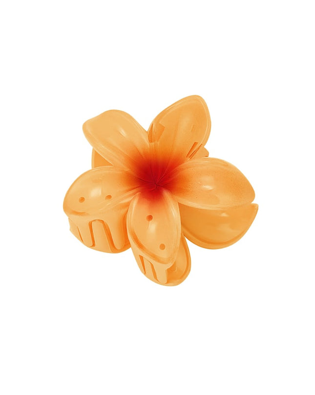 Hair clip with gradient flower Hawaii love - light pink