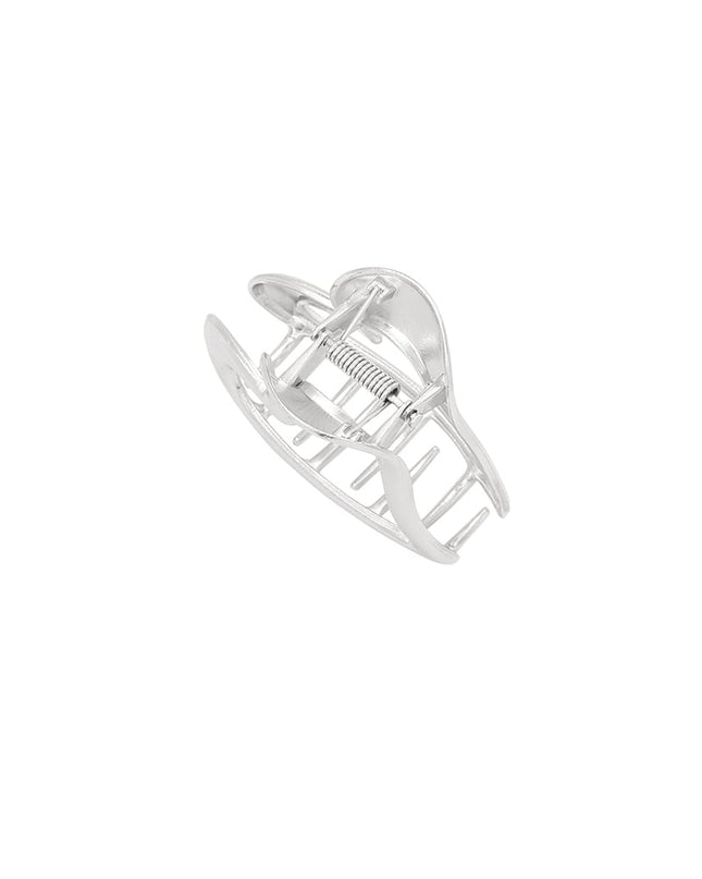 Silver color heart hair clip