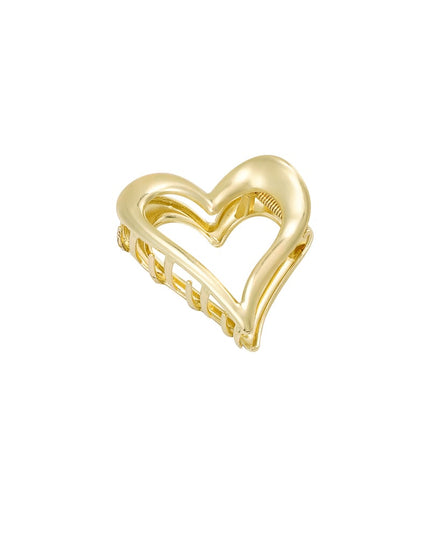 Silver color heart hair clip