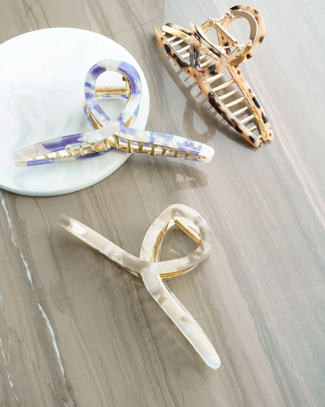 Haarclip krul marble