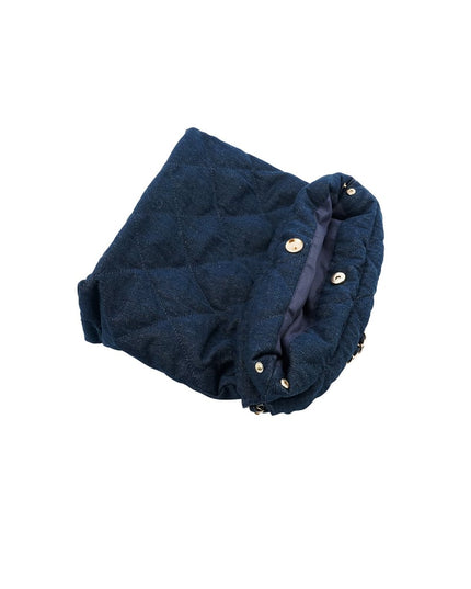 Spijkertas met gestikt motief en ketting