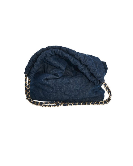 Spijkertas met gestikt motief en ketting