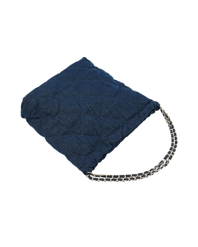 Spijkertas met gestikt motief en ketting