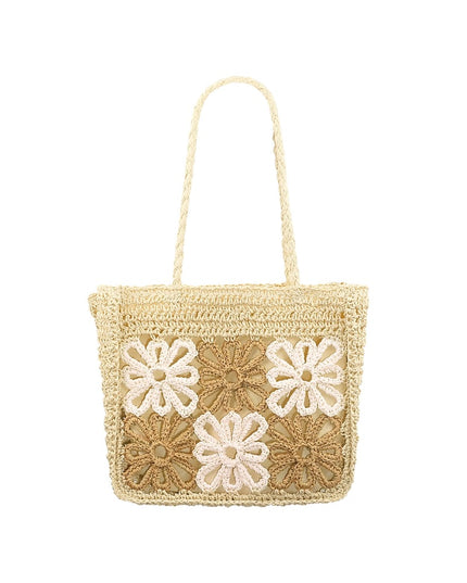 Beach bag flower future - off-white