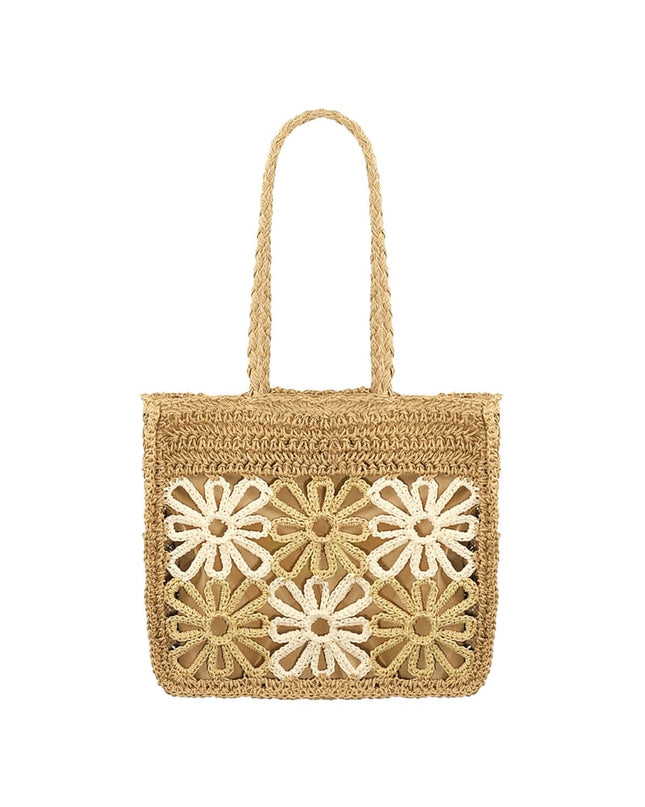 Beach bag flower future - off-white
