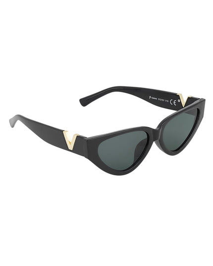 V statement sunglasses - black