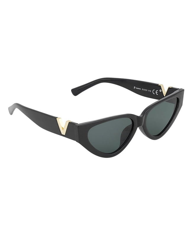 V statement sunglasses - black