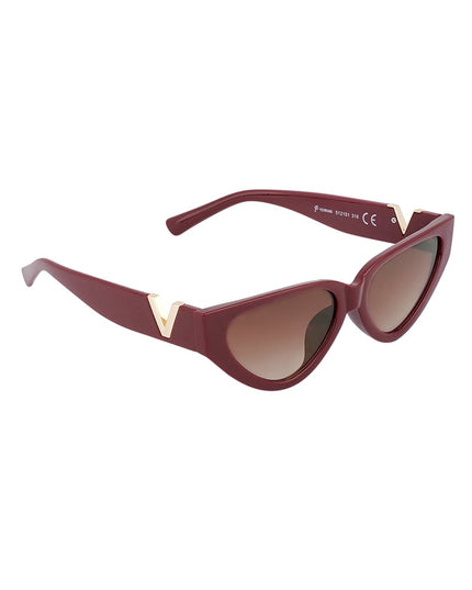 V statement sunglasses - black