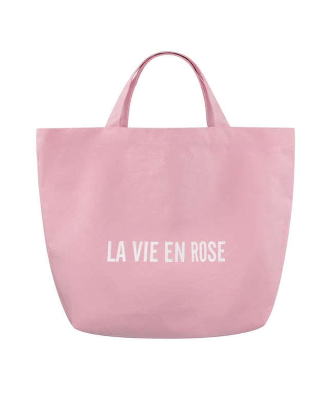 Canvas shopper la vie en rose - pink
