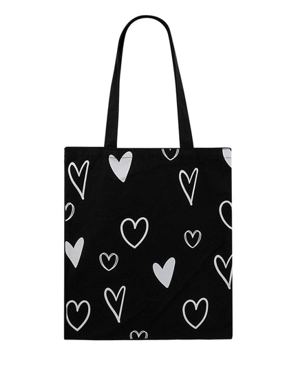 Canvas shopper hartjes
