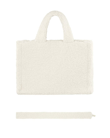 Fluffy Teddy bag - white