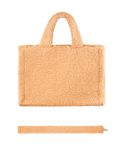 Fluffy Teddy bag - white