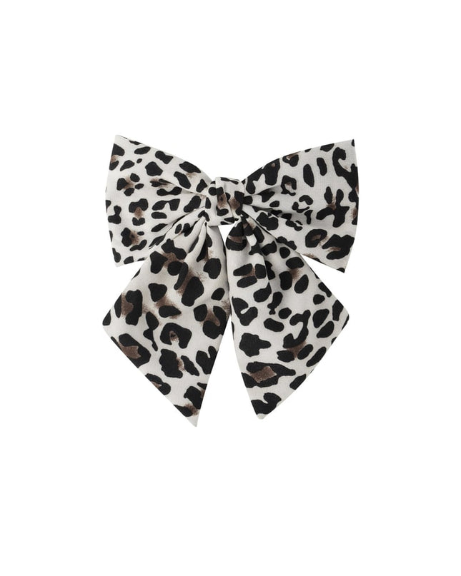 Panterprint strik - zwart/wit 