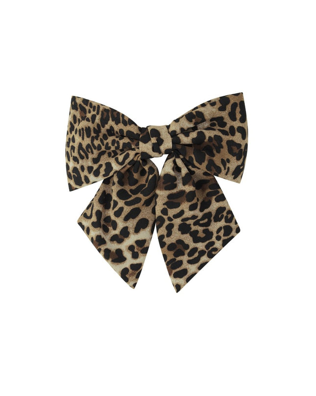 Panterprint strik - zwart/wit 