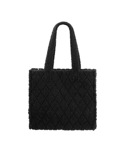 Fuzzy tote bag - camel