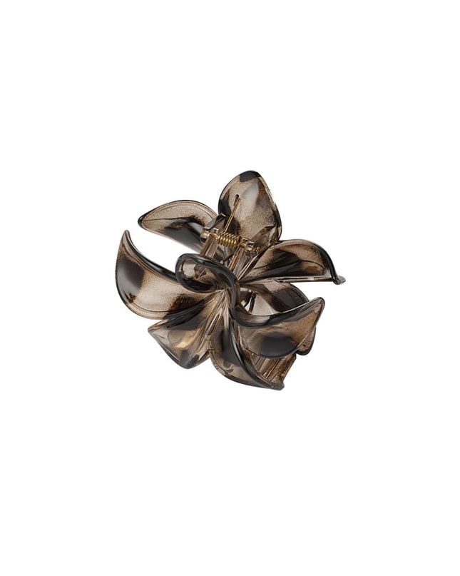 Hawaiian Flower Hair Clip - Brown