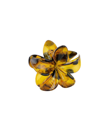 Hawaiian Flower Hair Clip - Brown