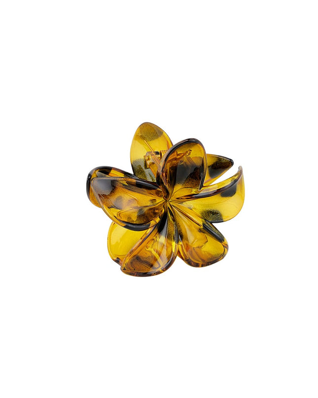 Hawaiian Flower Hair Clip - Brown