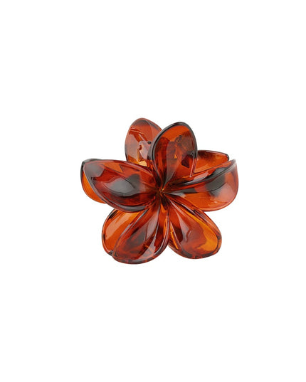 Hawaiian Flower Hair Clip - Brown