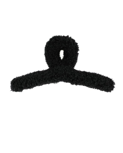 Fluffy Teddy Hair Clip - Brown