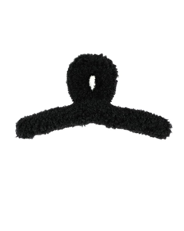 Fluffy Teddy Hair Clip - Brown