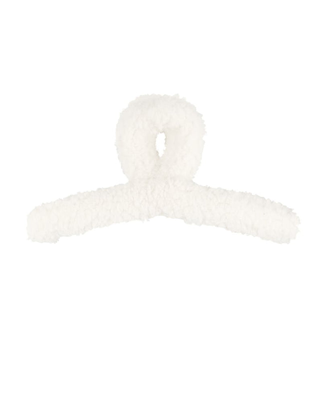 Fluffy Teddy Hair Clip - Brown