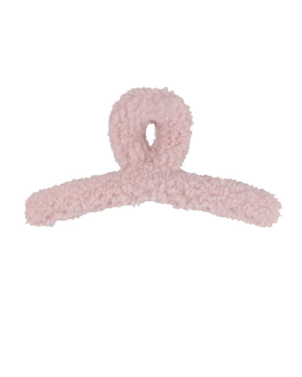 Fluffy Teddy Hair Clip - Brown
