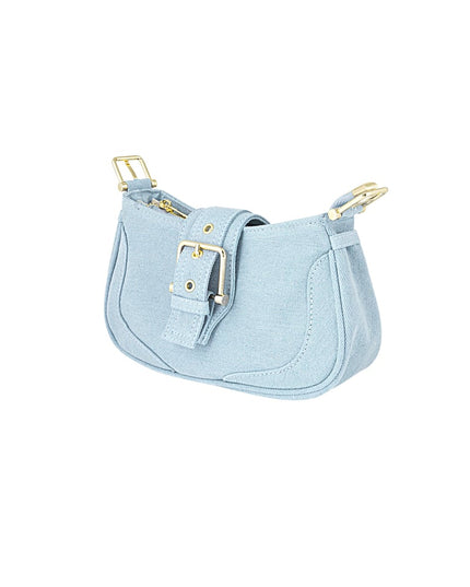 Colored bag with buckle detail - blue
