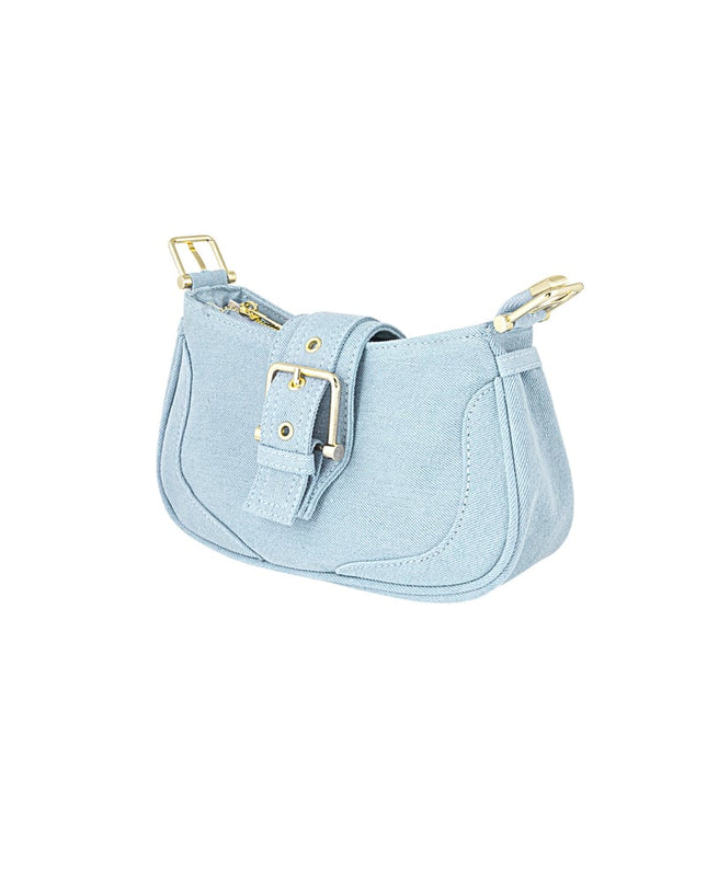 Colored bag with buckle detail - blue