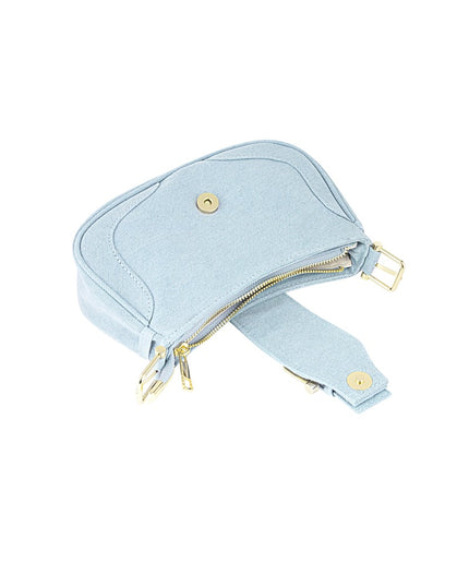 Colored bag with buckle detail - blue