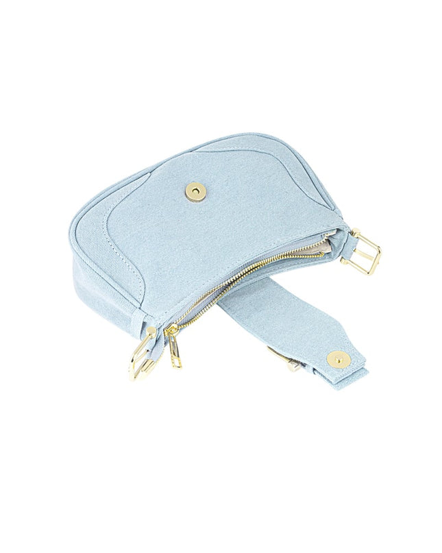 Colored bag with buckle detail - blue