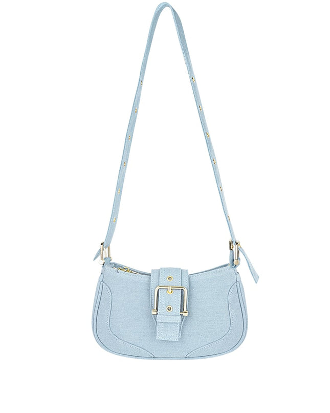 Colored bag with buckle detail - blue