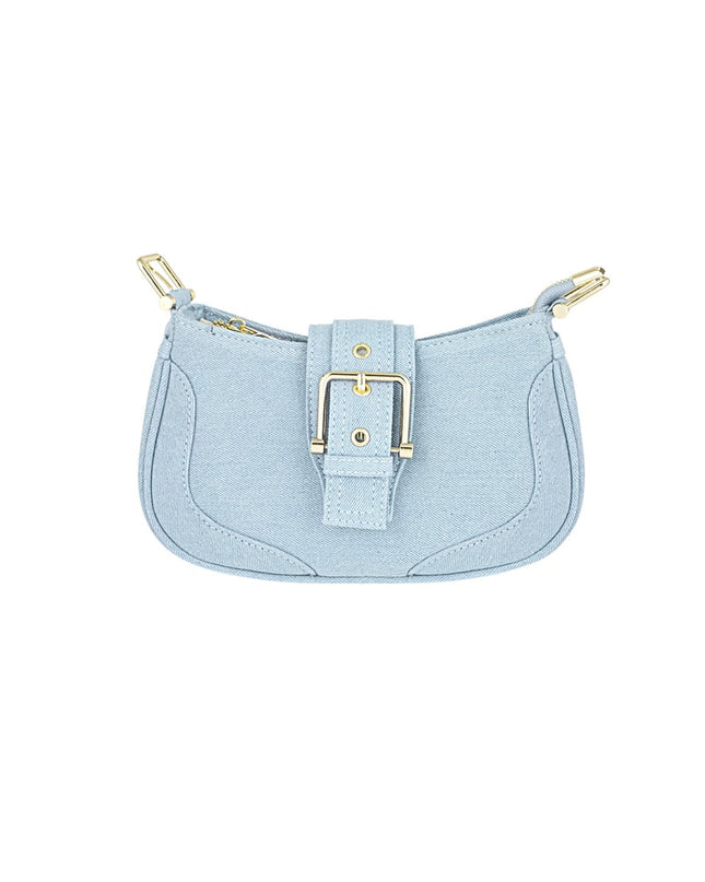 Colored bag with buckle detail - blue